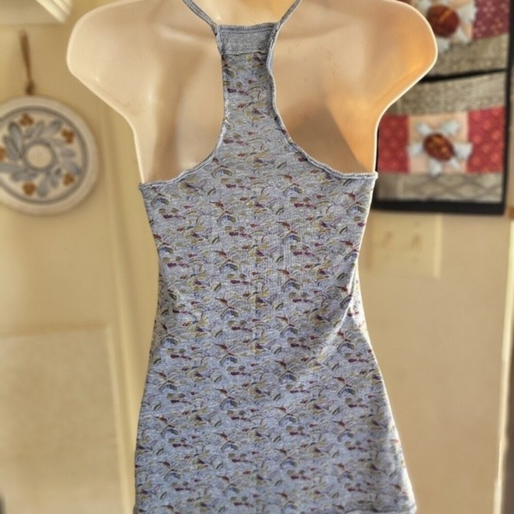 Free People Blue Abstract Racerback Tank Size Small - Picture 4 of 4